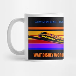 WDW monorail line 50th year design A Mug